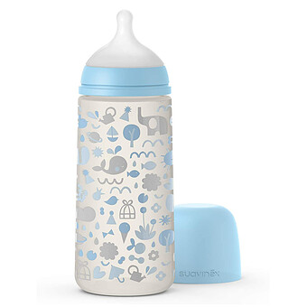 Biberon Tétine Symétrique SX Pro Memories Bleu - 360 ml Suavinex