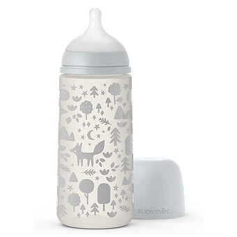 Biberon Tétine Symétrique SX Pro Fox Gris - 360 ml Suavinex
