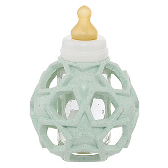 Biberon et Star Ball 2-en-1 - Mint HEVEA
