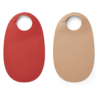 Lot de 2 Bavoirs Ilana - Apple Red Tuscany Rose Mix Liewood