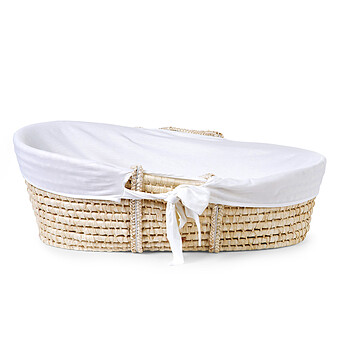 Panier Moise Matelas et Habillage - Jersey Ecru