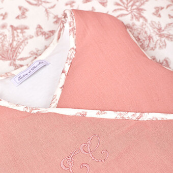 Gigoteuse Toile de Jouy Rose - 6/18 Mois
