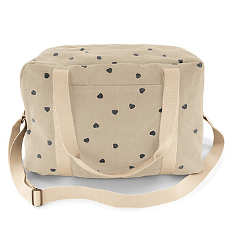 Sac à Langer Raphael - Sable Coeurs Noirs