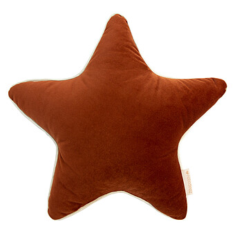 Coussin Aristote Velvet - Wild Brown Nobodinoz
