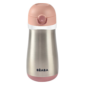 Gourde Inox avec Anse Old Pink - 350 ml BÉABA