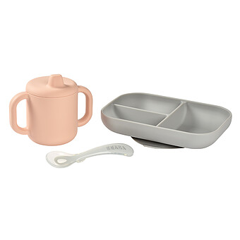 Coffret d'Apprentissage Silicone 3 Pièces - Pink BÉABA