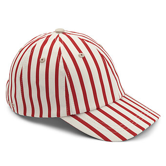 Casquette Danny Stripes Apple Red Crème de la Crème - 5/7 Ans Liewood