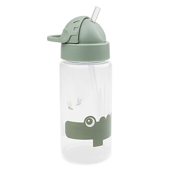 Gourde avec Paille Croco Vert - 350 ml Done by Deer