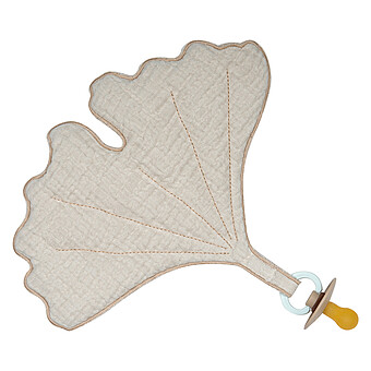 Doudou Attache-sucette Ginkgo Natural - Argile Quax