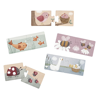 Duo Puzzle Flowers & Butterflies Little Dutch