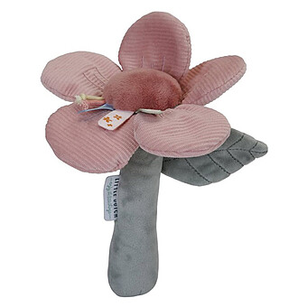 Hochet Peluche Fleur Flowers & Butterflies - Rose Little Dutch