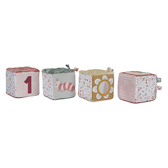 Lot de 4 Cubes Doux Flowers & Butterflies Little Dutch
