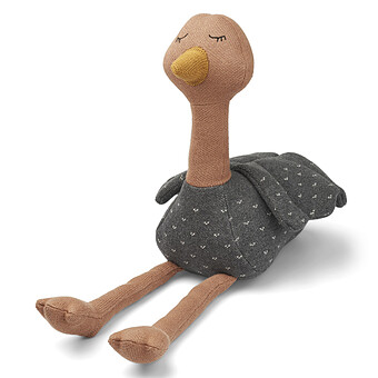 Peluche Charlotte l'Autruche Dark Grey Melange Liewood