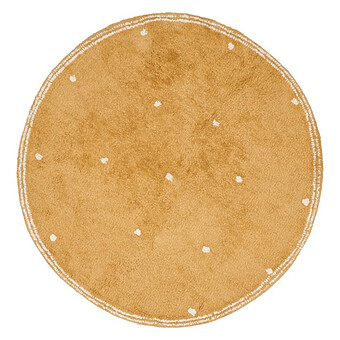 Tapis Rond Pure Dot Ochre - Ø 110 cm Little Dutch
