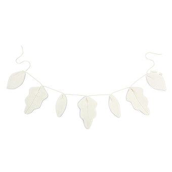Guirlande Feuilles Lin Français - Off White Nobodinoz