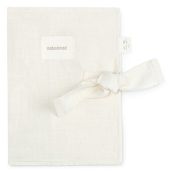 Protège-carnet de Santé Lin Français - Off White Nobodinoz