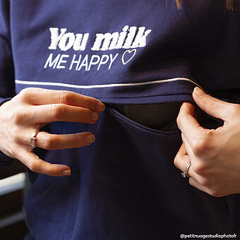 Sweat d'Allaitement You Milk Me Happy - XL