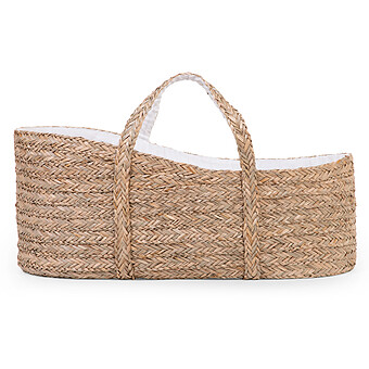 Panier Moise Seagrass Matelas et Habillage - Ecru Childhome