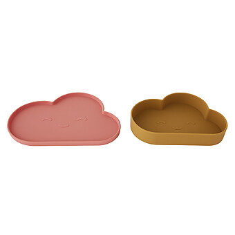Assiette et Bol Chloe Cloud - Light Rubber Coral OYOY