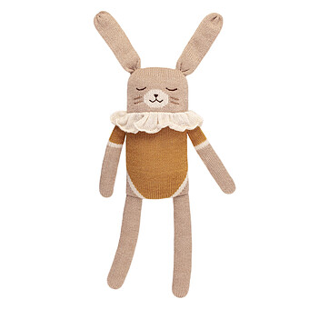 Grand Doudou Lapin - Maillot Ocre Main Sauvage