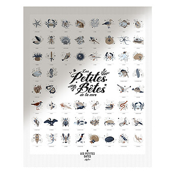 Affiche Les Petites Bêtes de la Mer - 50 x 40 cm
