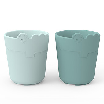 Lot de 2 Tasses Kiddish Croco Bleu - 100 ml Done by Deer
