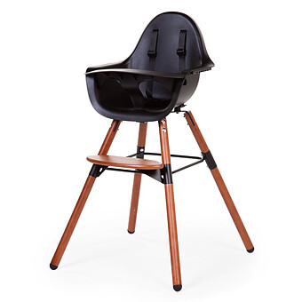 Chaise Haute Evolu 2 - Noyer et Noir Childhome