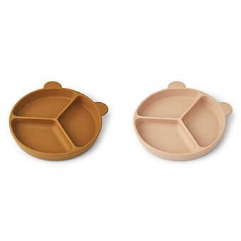 Lot de 2 Assiettes Compartimentées Stacy - Mustard Tuscany Rose Mix