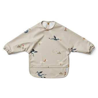 Bavoir à Manches Merle - Little Dragon Dark Sandy Mix Liewood