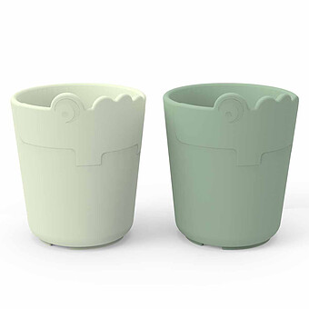 Lot de 2 Tasses Kiddish Croco Vert - 100 ml Done by Deer