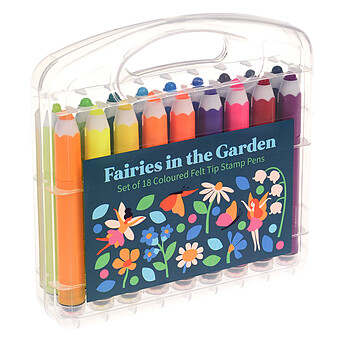 Lot de 18 Feutres à Tampons Fairies In The Garden