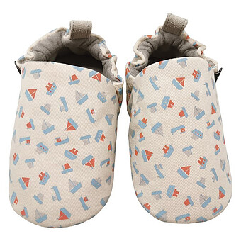 Chaussons en Coton Les Bateaux - 19/20 Maison Petit Jour