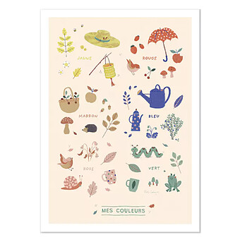 Affiche Couleurs Pomme des Bois - 70 x 50 cm Moulin Roty