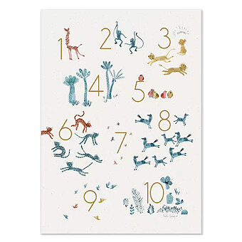 Affiche Chiffres Sous mon Baobab - 70 x 50 cm
