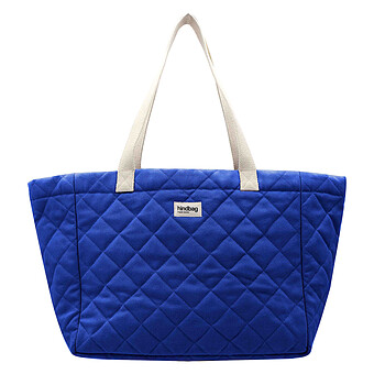 Grand Cabas Matelassé Claude - Bleu Electrique Hindbag