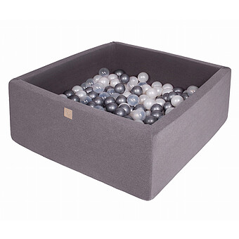 Piscine à Balles Carrée + 200 Balles ATG - Anthracite MeowBaby