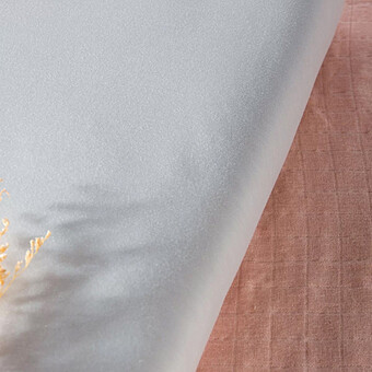 Alèse Drap Housse Imperméable Gris Perle - 40 x 80 cm