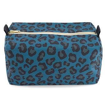 Trousse de Toilette Vic - Léopard Bleu Rose in April