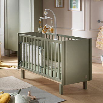 Lit Bébé Eléonore Kaki - 60 x 120 cm