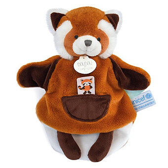 Marionnette Panda Roux UNICEF Doudou et Compagnie