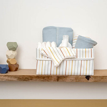 Panier de Commode Grand Vintage - Sunny Stripes