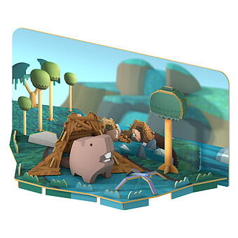 Castor et Habitat Half Forest