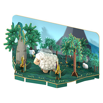 Mouton et Habitat Half Forest