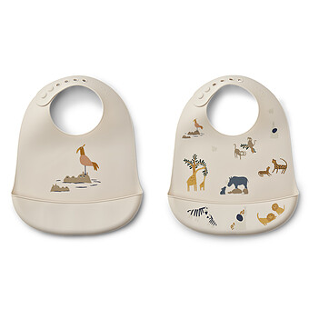 Lot de 2 Bavoirs Tilda - All Together Sandy Liewood