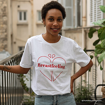 T-shirt d'Allaitement Breastfeeling Blanc - M