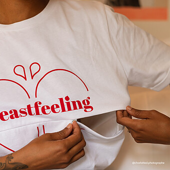 T-shirt d'Allaitement Breastfeeling Blanc - M