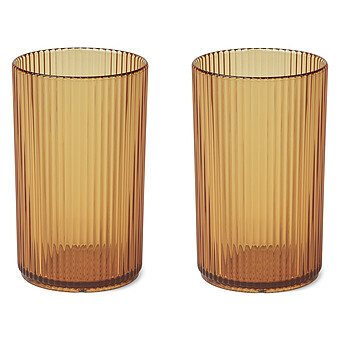 Lot de 2 Verres Farrel Yellow Mellow - 250 ml Liewood