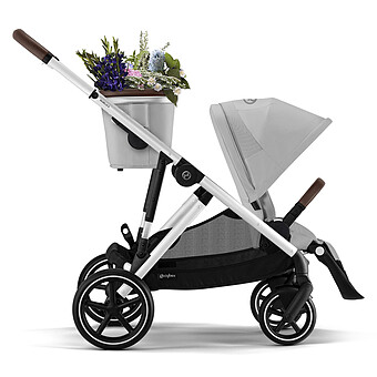 Poussette Evolutive Gazelle S Châssis Silver - Lava Grey Cybex