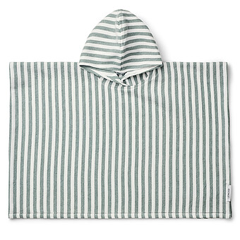 Poncho Paco Stripes Peppermint White - 3/4 Ans Liewood