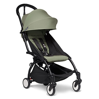 Poussette Compacte YOYO² 6+ Chassis Noir - Olive BABYZEN